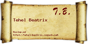 Tehel Beatrix névjegykártya